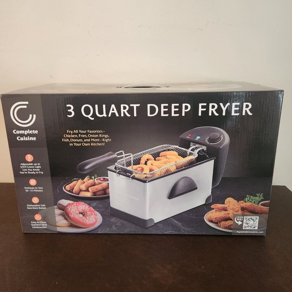 Complete Cuisine 3QT Deep Fryer -  Brand New